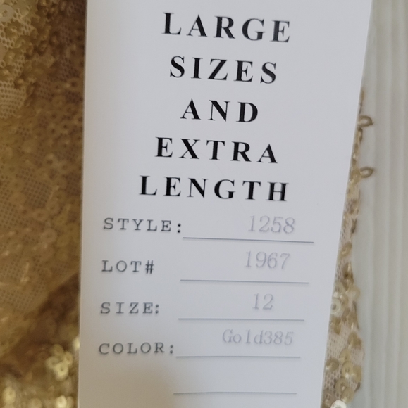 Bill Levkoff Gold Sequin Bridesmaid Formal Dress - Picture 3 of 3